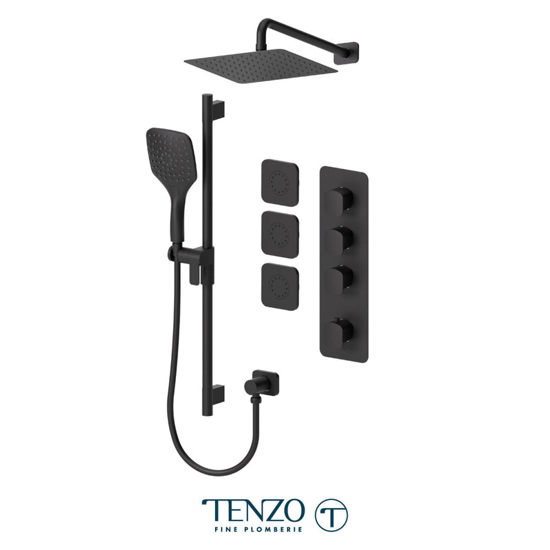 Tenzo Delano Extenza Kit 3 Functions Thermo Matte Black Finish - DET43-571168-MB