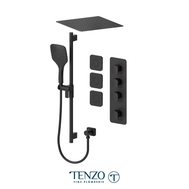 Tenzo Delano Extenza Kit 3 Functions Thermo Matte Black Finish - DET43-601658-MB