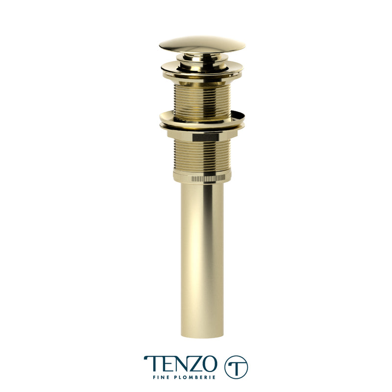 Tenzo Push Pop-Up Drain Without Oveflow Round Champain Gold - DR-WOF-01-CG