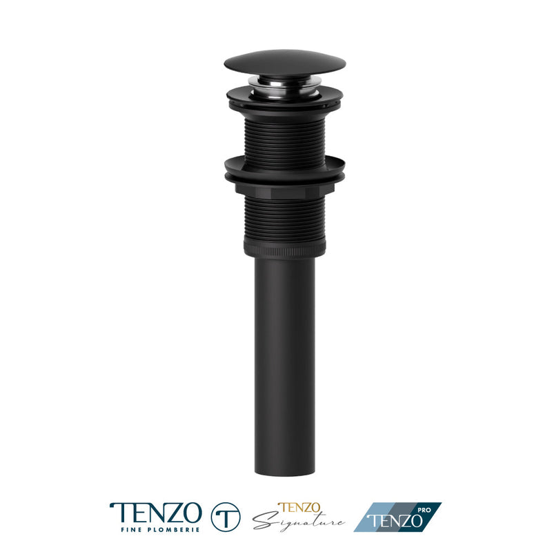 Tenzo Push Pop-Up Drain Without Oveflow Matte Black - DR-WOF-01-MB