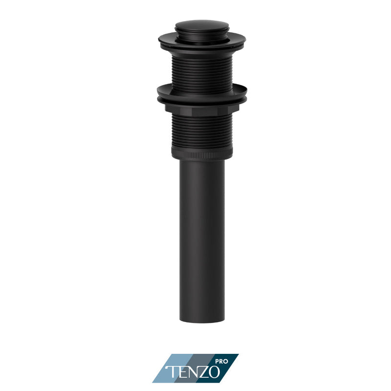 Tenzo Push Pop-Up Drain Without Oveflow Matte Black - DR-WOF-02-MB