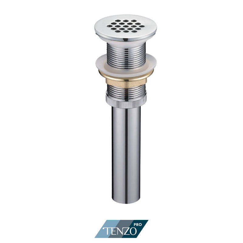 Tenzo Push Pop-Up Drain Without Oveflow Round Chrome - DR-WOF-03-CR