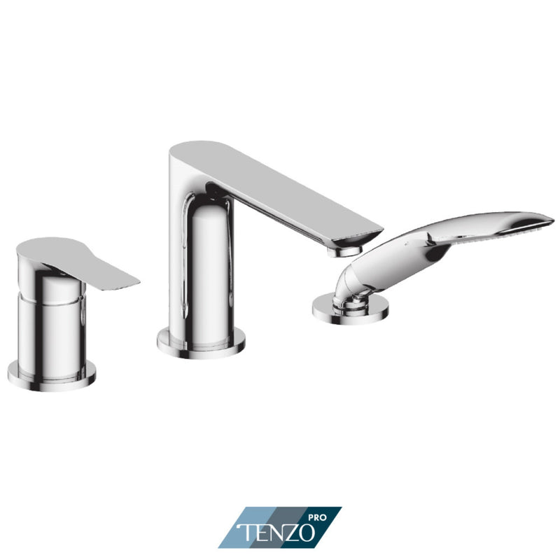Tenzo Galia Deck Mount 3 Pcs Tub Filler Chrome - GA35-PB-CR
