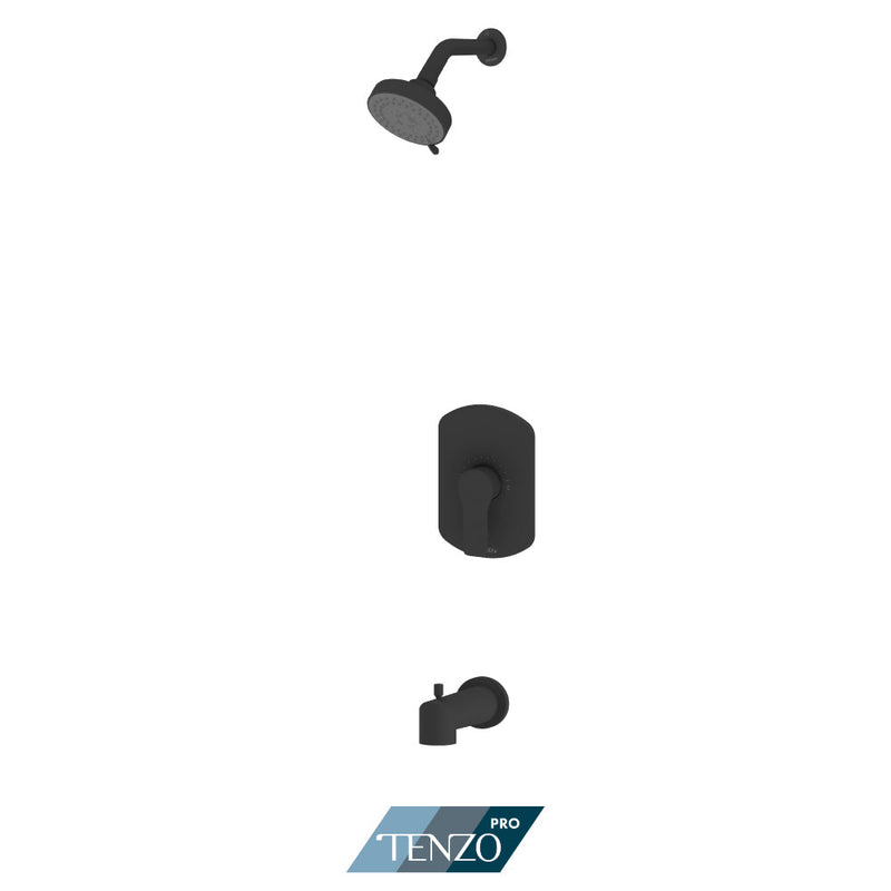 Tenzo Galia Tenzo Pro Kit 1 Function Pres Bal Matte Black Finish - GAPB21-0112-MB