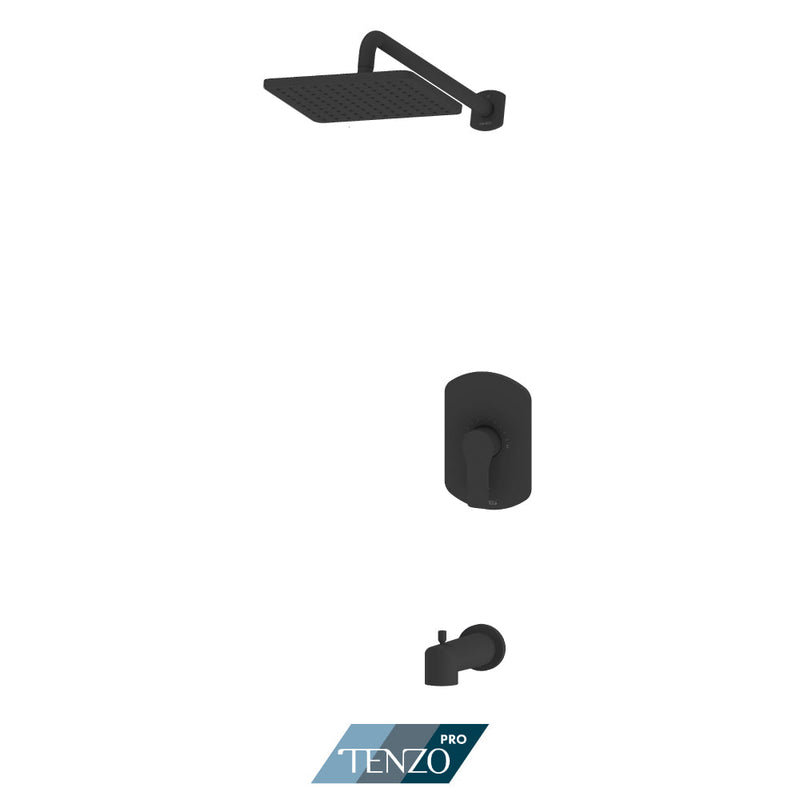 Tenzo Galia Tenzo Pro Kit 1 Function Pres Bal Matte Black Finish - GAPB21-0132-MB