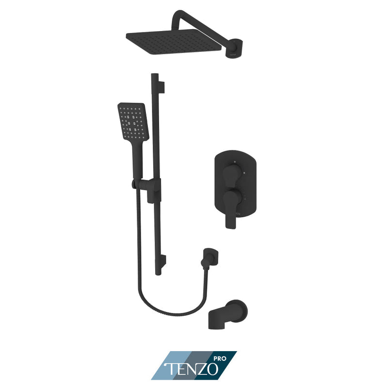 Tenzo Galia Tenzo Pro Kit 2 & 3 Functions Pres Bal Matte Black Finish - GAPB23-1131-MB