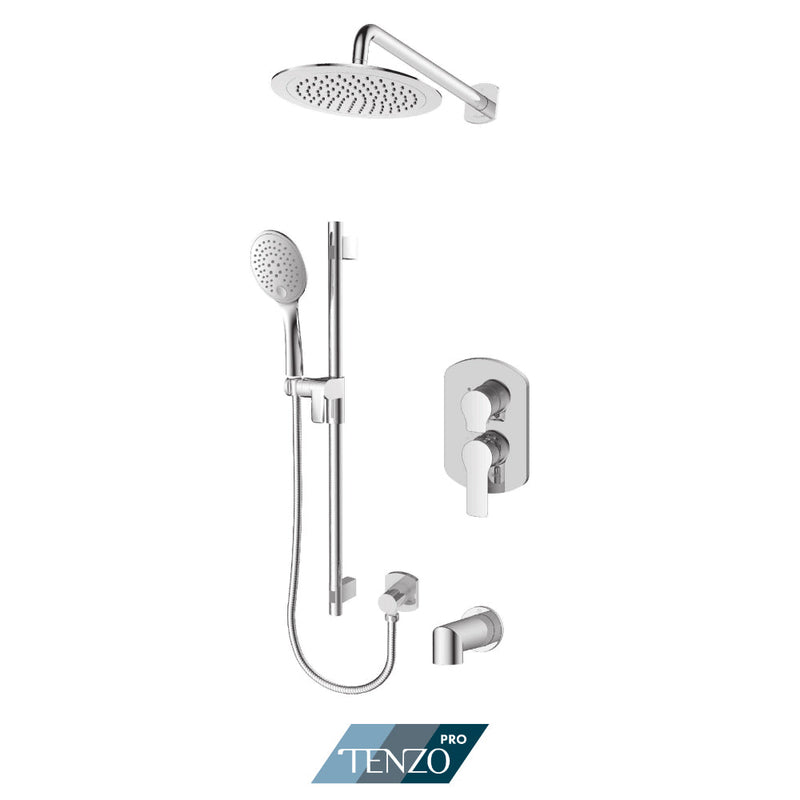 Tenzo Galia Tenzo Pro Kit 2 & 3 Functions Pres Bal Chrome Finish - GAPB23-R1131-CR