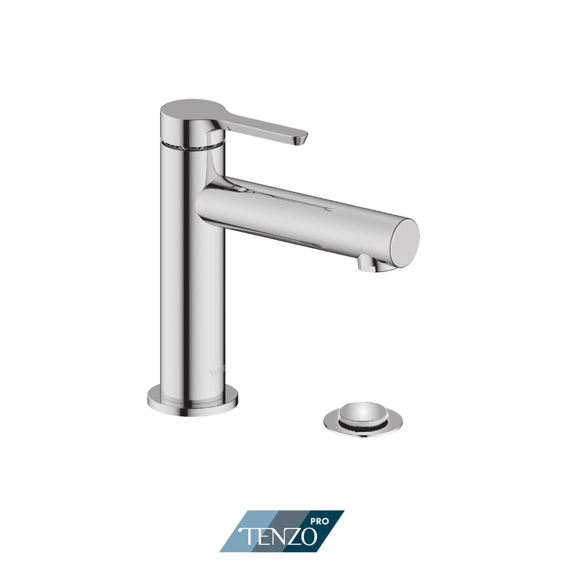 Tenzo Mylo Single Hole Lavatory Faucet Chrome With Drain (Overflow) - MY11-P-CR