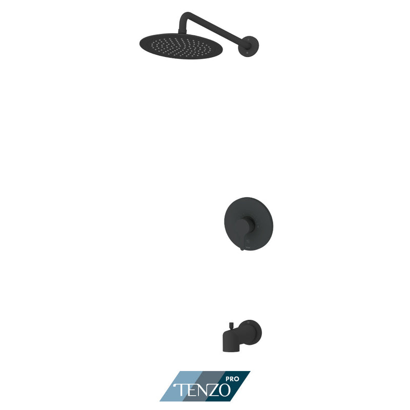 Tenzo Mylo Tenzo Pro Kit 1 Function Pres Bal Matte Black Finish - MYPB21-0132-MB