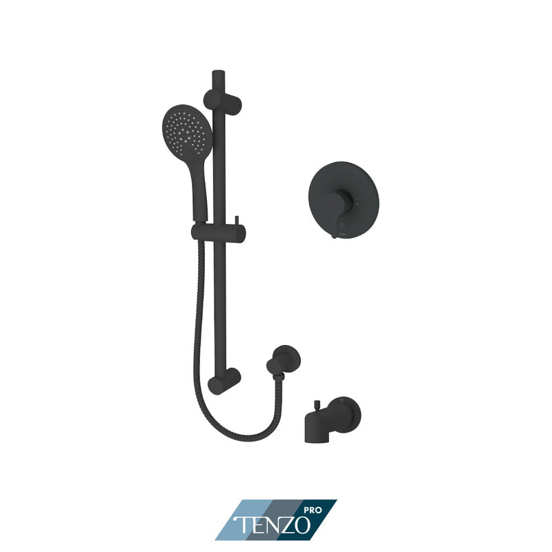 Tenzo Mylo Tenzo Pro Kit 1 Function Pres Bal Matte Black Finish - MYPB21-1102-MB
