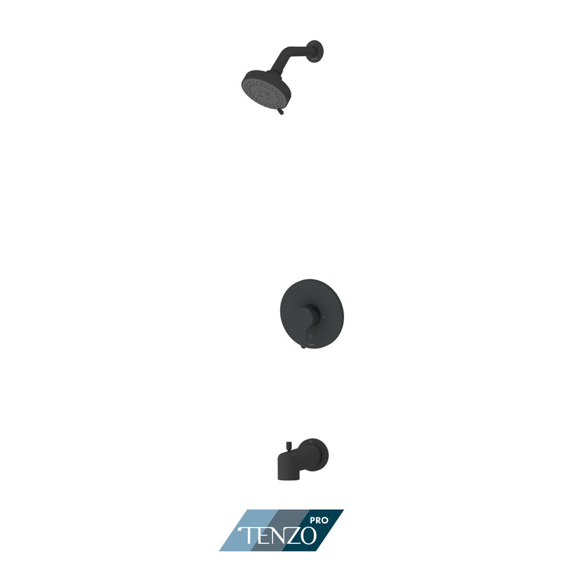 Tenzo Mylo Tenzo Pro Kit 1 Function Pres Bal Matte Black Finish - MYPB21-0112-MB