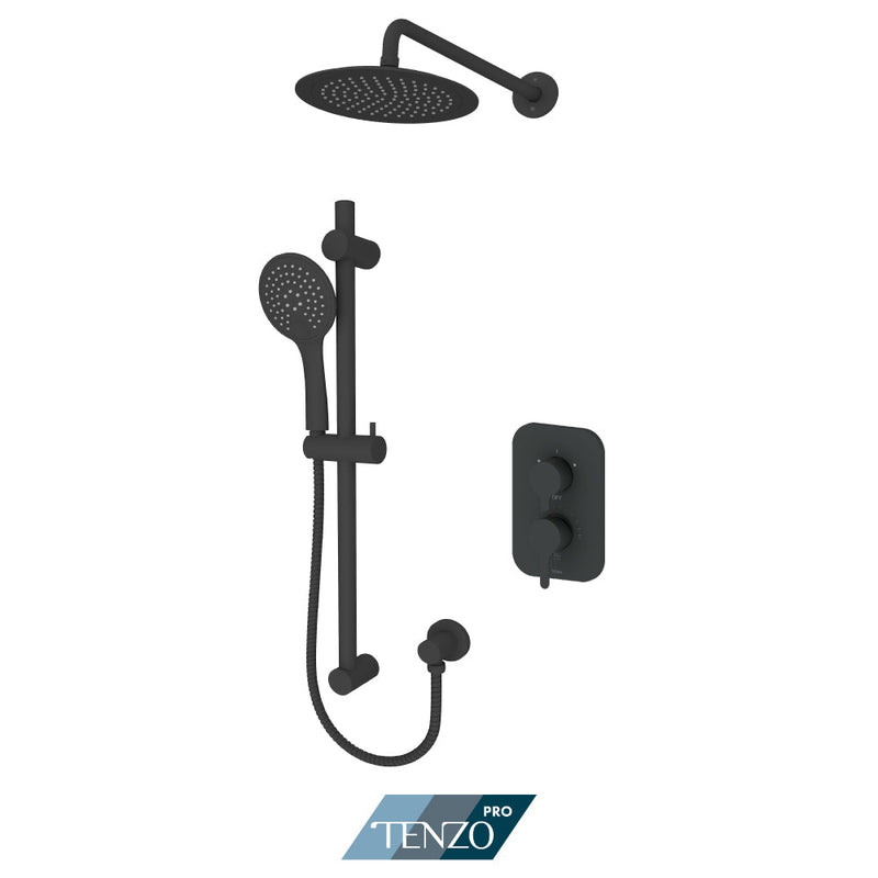Tenzo Mylo Tenzo Pro Kit 2 Functions Pres Bal Matte Black Finish - MYPB22-1130-MB
