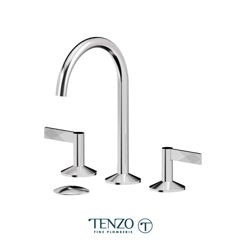 Tenzo Paloma 8in Lavatory Faucet Chrome With (W/O Overflow) Drain - PAL13-W-CR