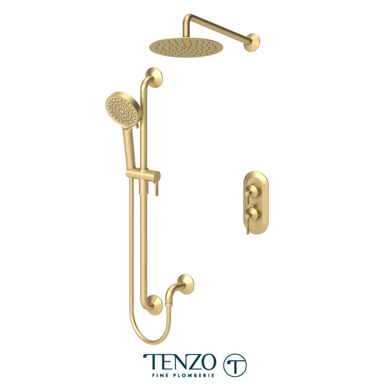 Tenzo Paloma T-Box Kit 2 Functions Thermo Brushed Gold - PALT32-20111-BG
