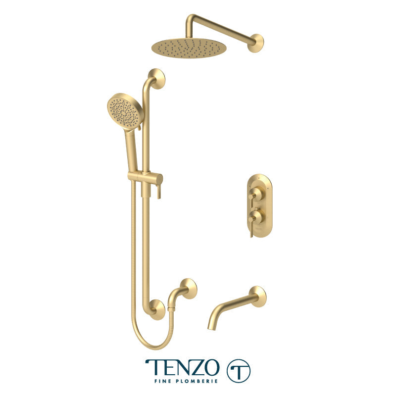 Tenzo Paloma T-Box Kit 3 Functions Thermo Brushed Gold - PALT33-501115-BG