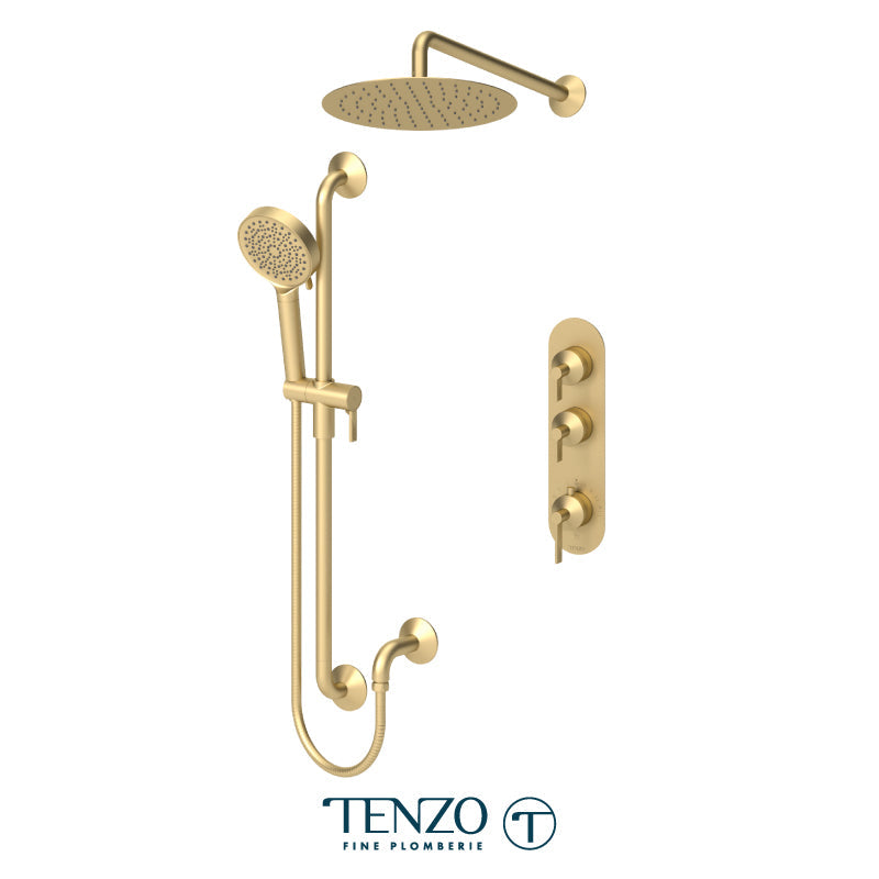 Tenzo Paloma Extenza Kit 2 Functions Thermo Brushed Gold - PALT42-20112-BG