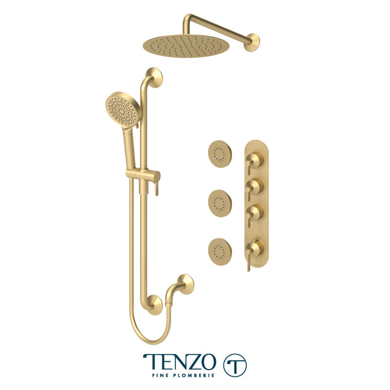Tenzo Paloma Extenza Kit 3 Functions Thermo Brushed Gold - PALT43-571112-BG