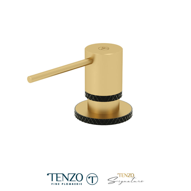 Tenzo Bellacio Soap Dispenser Brushed Gold / Matte Black - SD-BE-01-C-BG-MB