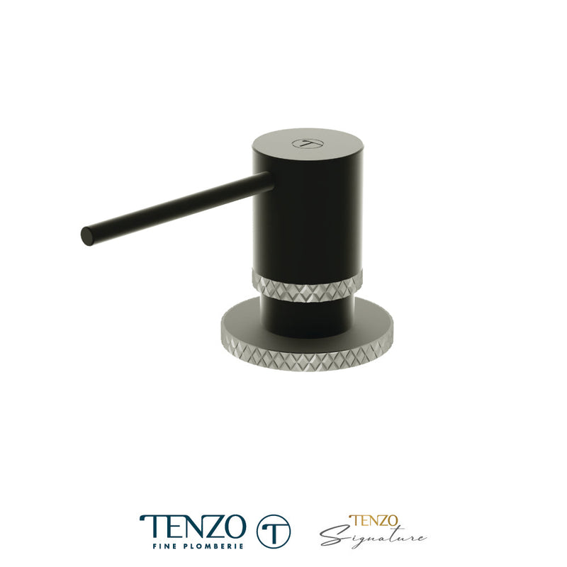 Tenzo Bellacio Soap Dispenser Matte Black / Stainless Steel - SD-BE-01-C-MB-SS