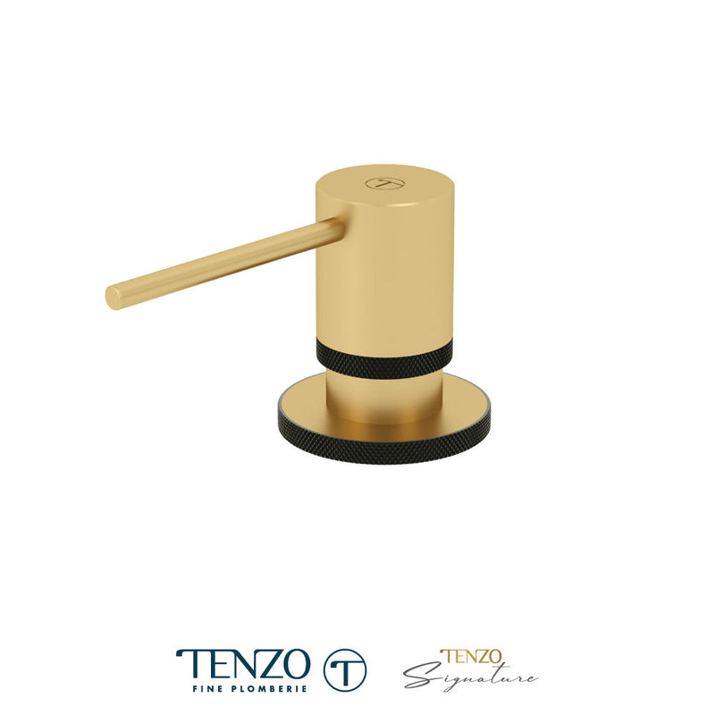 Tenzo Bellacio Soap Dispenser Brushed Gold / Matte Black - SD-BE-01-F-BG-MB