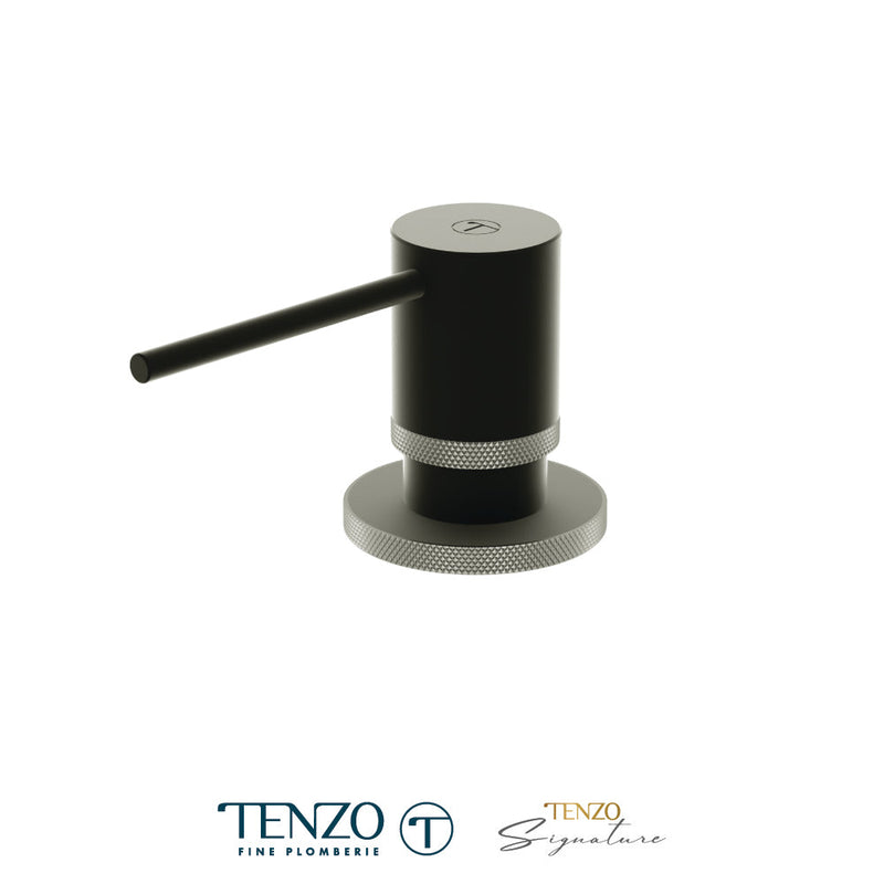 Tenzo Bellacio Soap Dispenser Matte Black / Stainless Steel - SD-BE-01-F-MB-SS