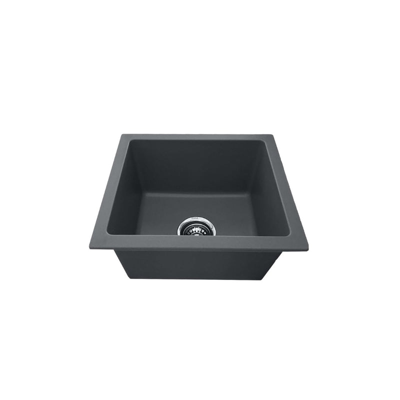 Pearl VERTU-T 18" Single Bowl Undermount Bar / Prep Kitchen Sink – Graphite NuGranite – GVS1816-GR