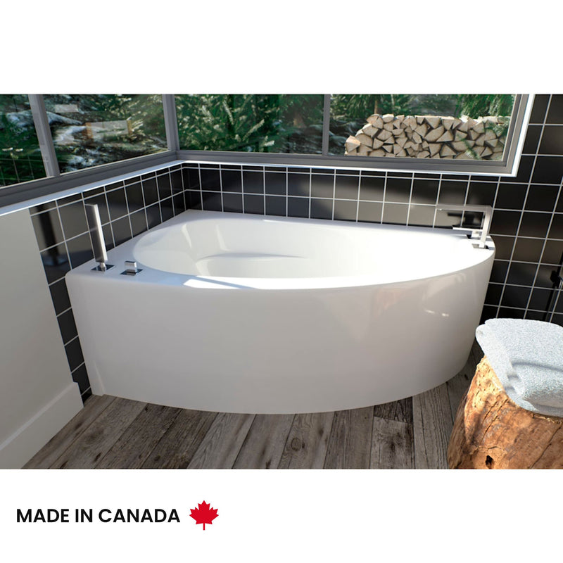 Neptune Wind 6036 Acrylic Corner Right Drain Bathtub in White – 220106-000-001-002