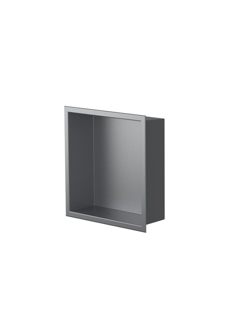 Zvelt Ally Bathroom Wall Niche 12" X 12" Matte Grey Finish - ALC-ALLY-12X12-G15