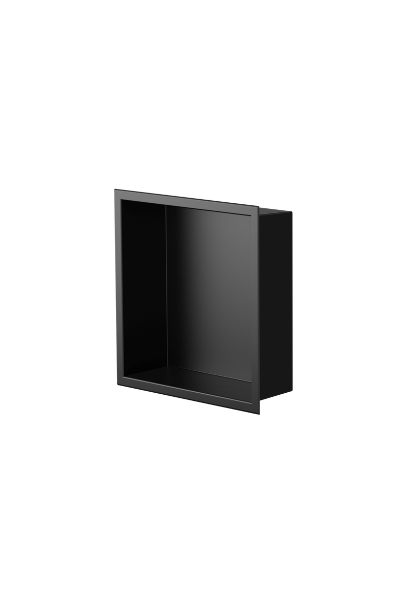 Zvelt Ally Bathroom Wall Niche 12" X 12" Matte Black Finish - ALC-ALLY-12X12-B15