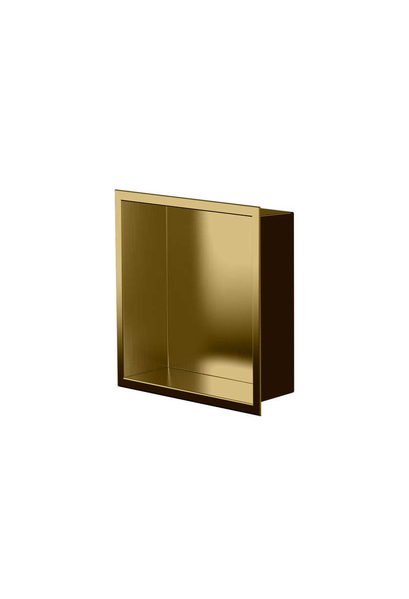 Zvelt Ally Bathroom Wall Niche 12" X 12" Gold PVD Finish - ALC-ALLY-12X12-GPVD
