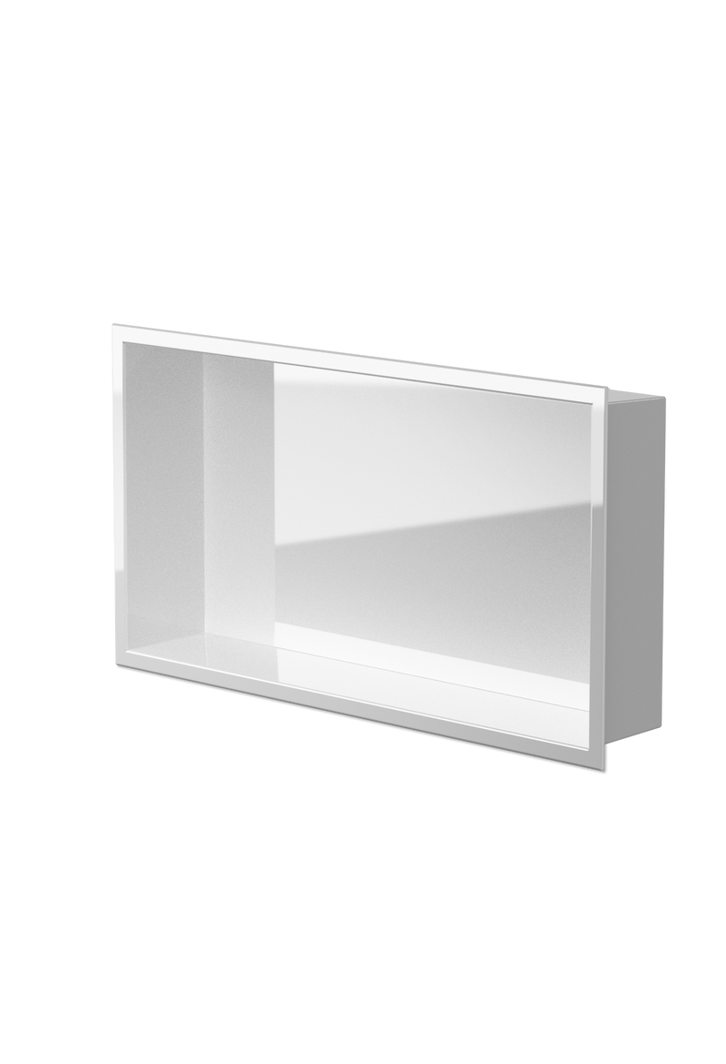 Zvelt Andy Bathroom Wall Niche 12" X 24" Glossy White Finish - ALC-AND-12X24-W100