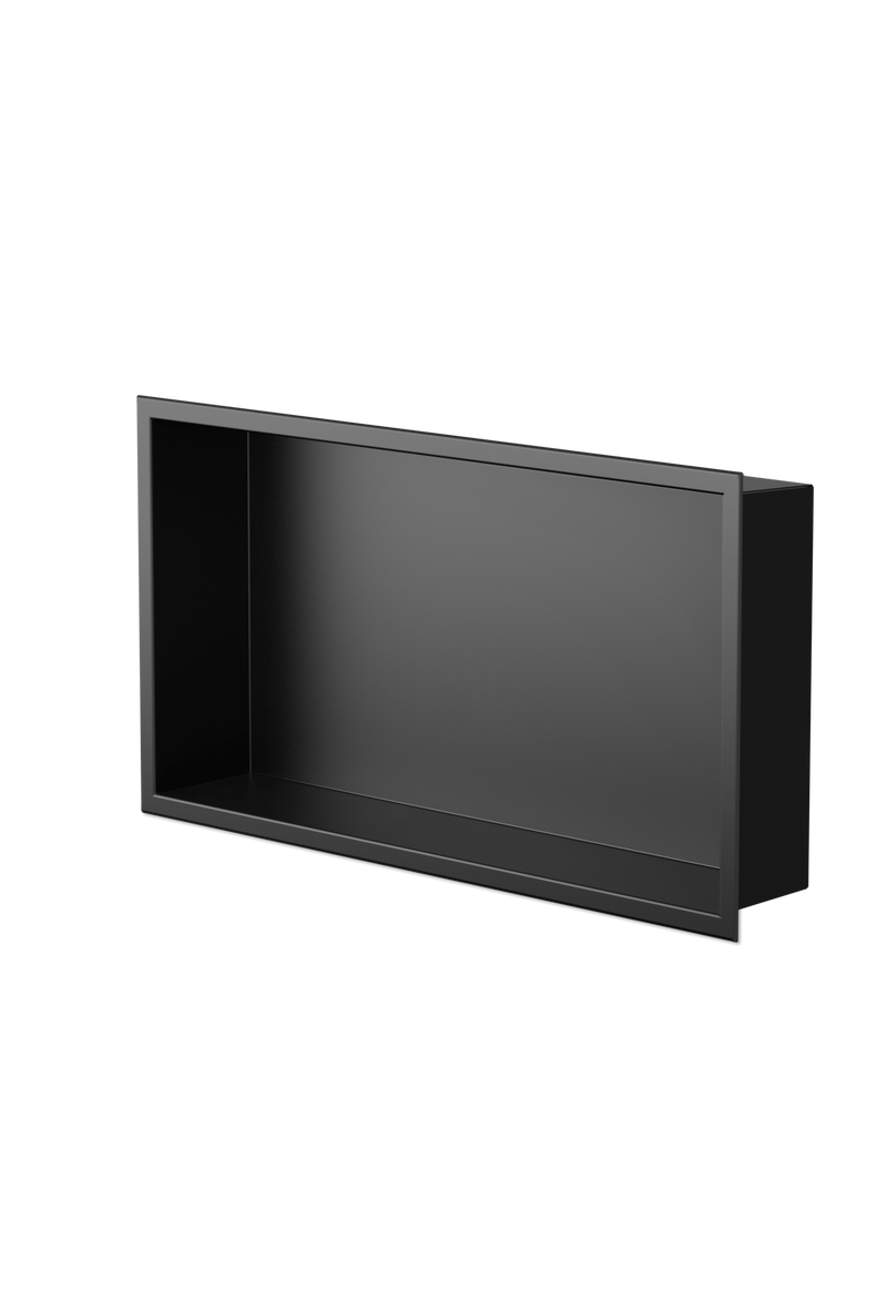 Zvelt Andy Bathroom Wall Niche 12" X 24" Matte Black Finish - ALC-AND-12X24-B15