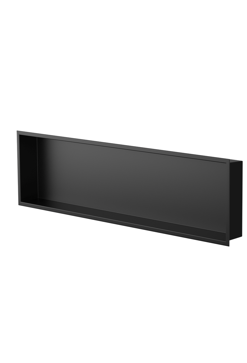 Zvelt Alba Bathroom Wall Niche 12" X 48" Matte Black Finish - ALC-ALB-12X48-B15