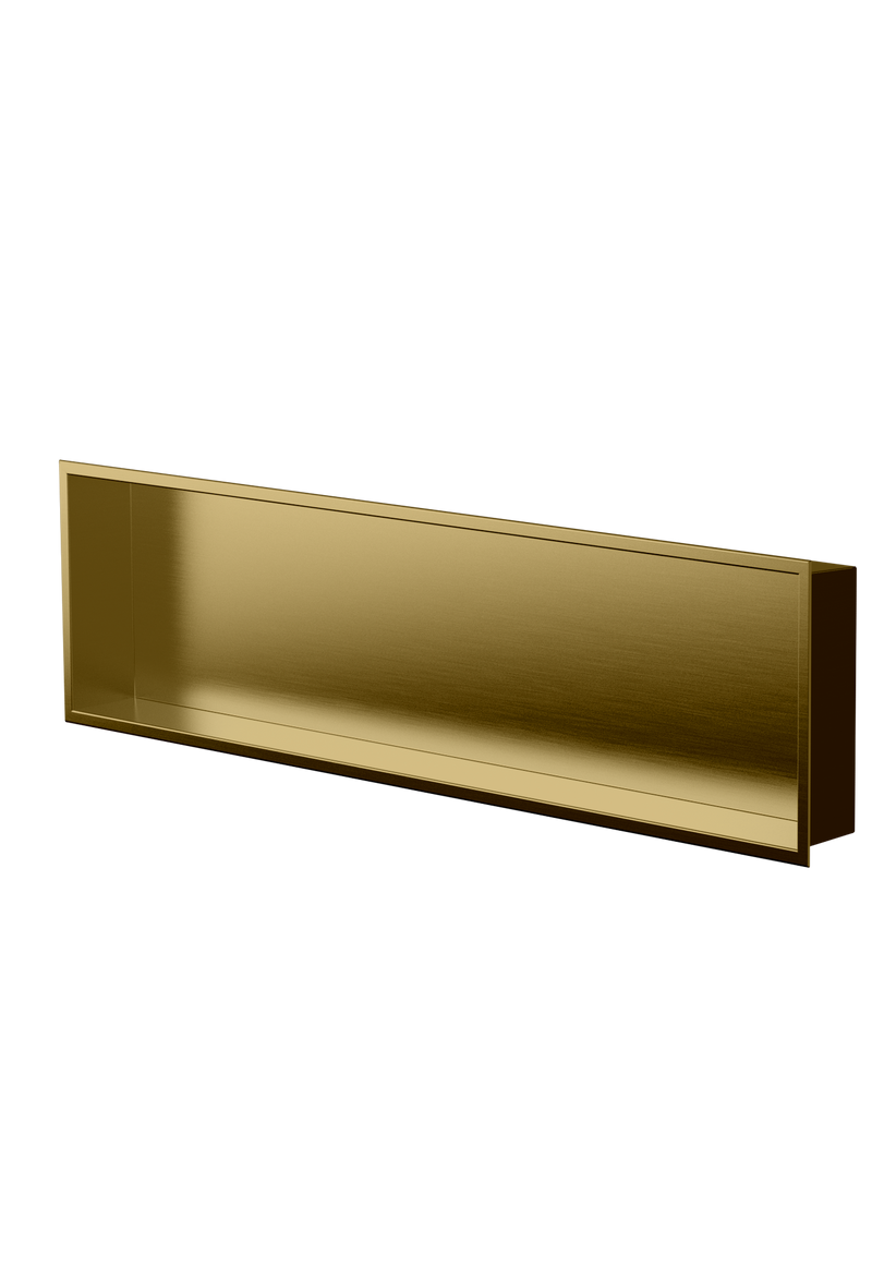 Zvelt Alba Bathroom Wall Niche 12" X 48" Gold PVD Finish - ALC-ALB-12X48-GPVD