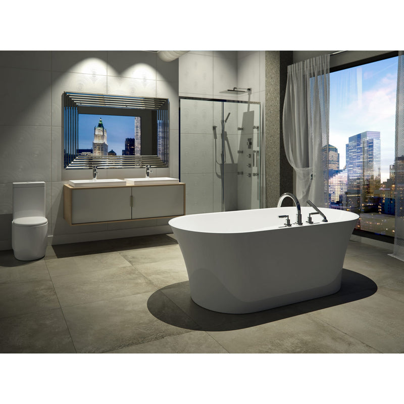 Neptune Baden 3260 AFR Acrylic Freestanding Center Drain Bathtub in White – 220053-000-001-000
