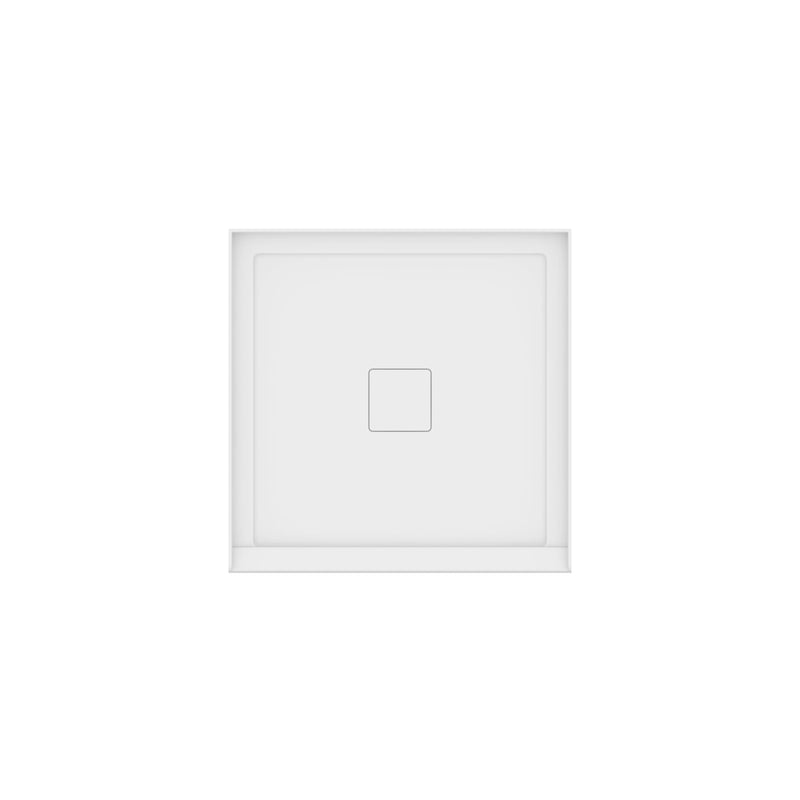 Neptune Rouge 3636 Acrylic Alcove Shower Base in White with Center Drain – 220010-501-001-000