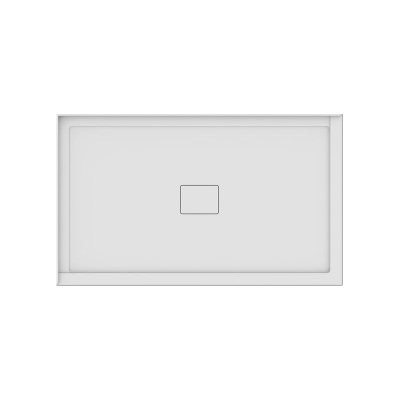 Neptune Rouge 6036 Acrylic Left Corner Shower Base in White with Center Drain – 220014-502-001-000