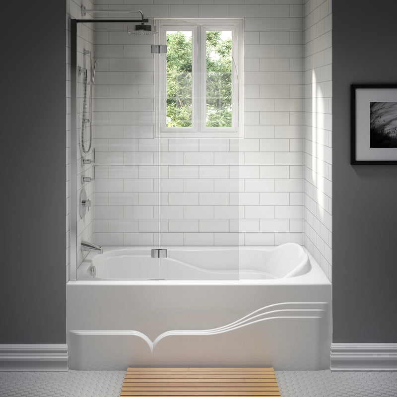 Neptune Daphne 6032 IFS Acrylic Alcove Left Drain Bathtub in White – 220116-000-001-001