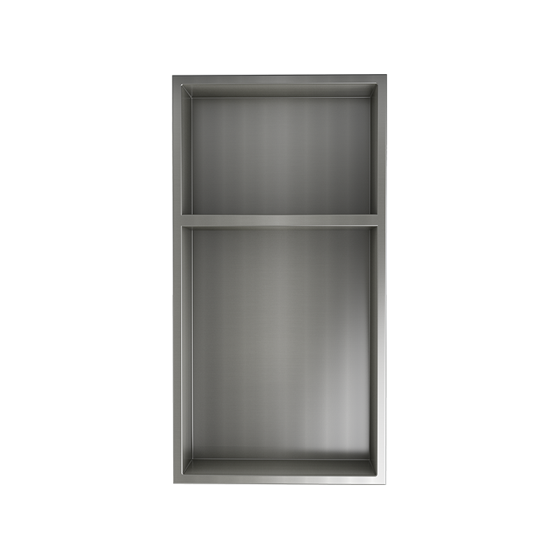 Rubi Nikia Recessed Niche 12" X 24" With Shelf Stainless Steel Finish - RNK24T-IB