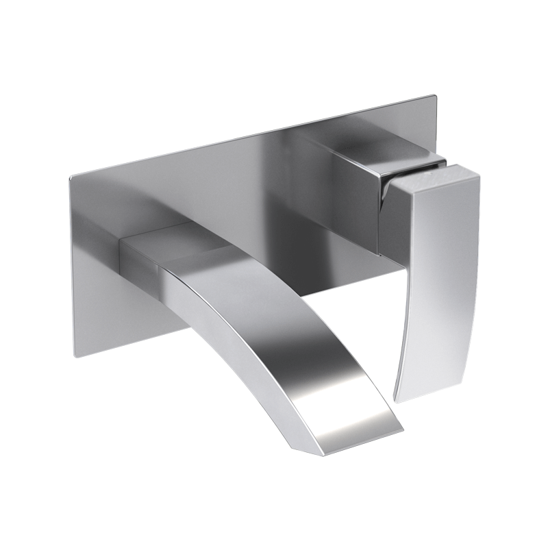 Rubi Fall Wall Mount Lav. Faucet With Push Drain Chrome - RFA17XCC