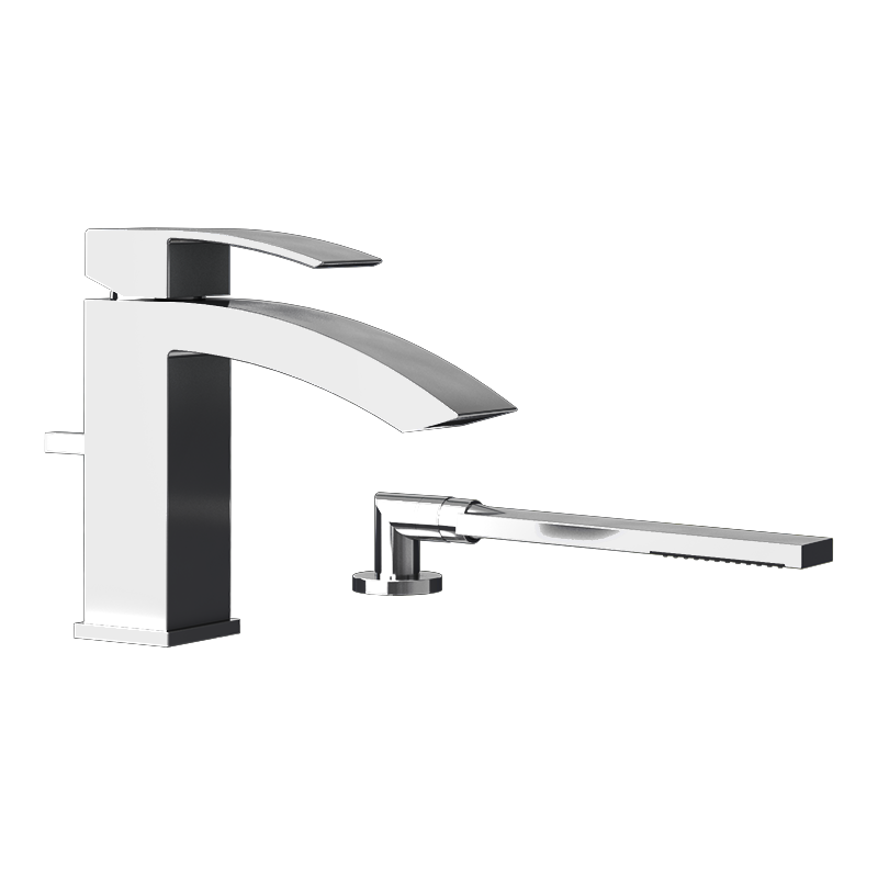Rubi Fall Deck Mount Tub Faucet Chrome - RFA22DCC
