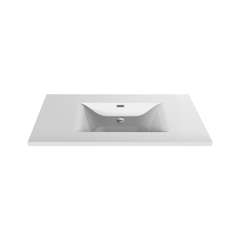 Rubi 39" Slim Composite Countertop w. Integrated Sink White – RMP1000CBL