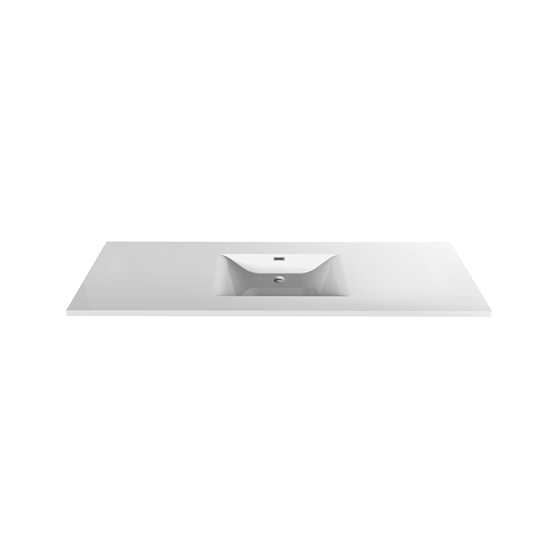Rubi 63" Slim Composite Countertop w. Integrated Sink White – RMP1600CBL