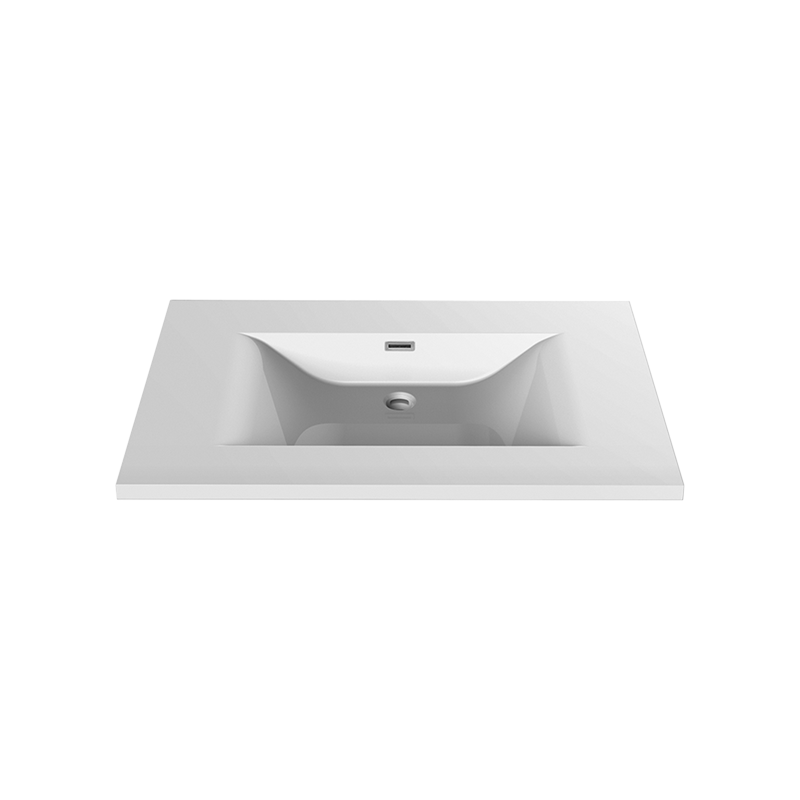 Rubi 31" Slim Composite Countertop w. Integrated Sink White – RMP800CBL