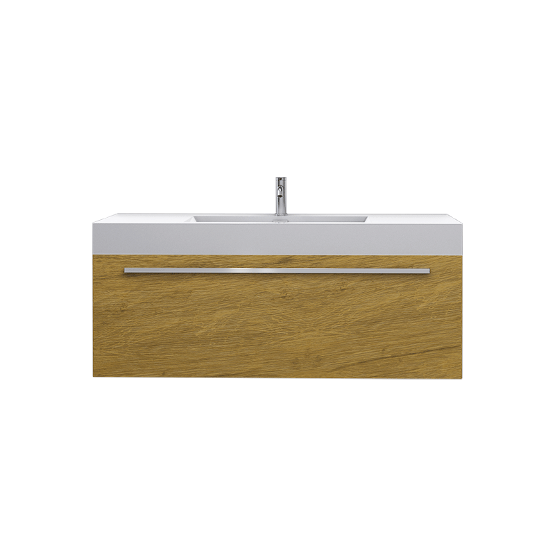 Rubi Arto 48" Wall Hung Vanity w. Integrated Sink Oak – RTO120KOK