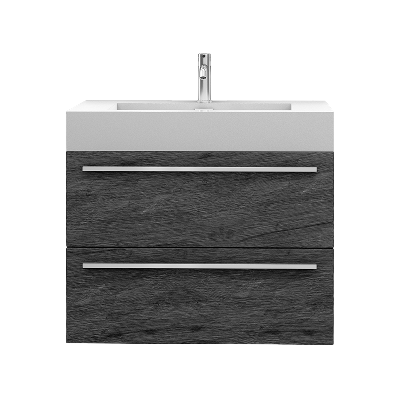 Rubi Arto 28" Wall Hung Vanity w. Integrated Sink Oak – RTO690KOK