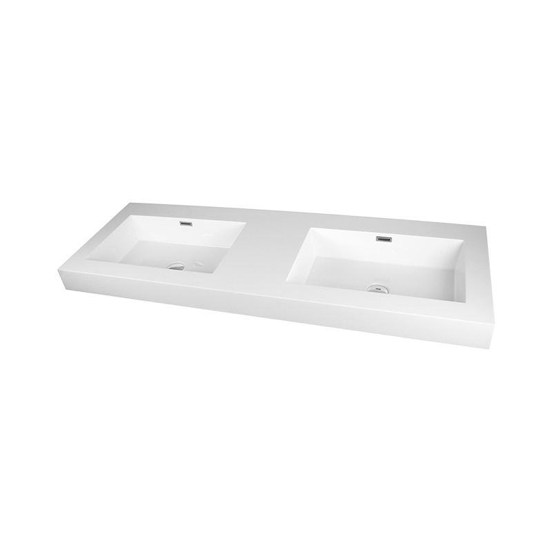 Rubi Arto 55" Double Drop-In Composite Sink White – RTOL138BL