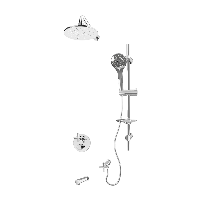 Rubi Alex Thermostatic Shower and Tub System Chrome - RCA813A-1CC