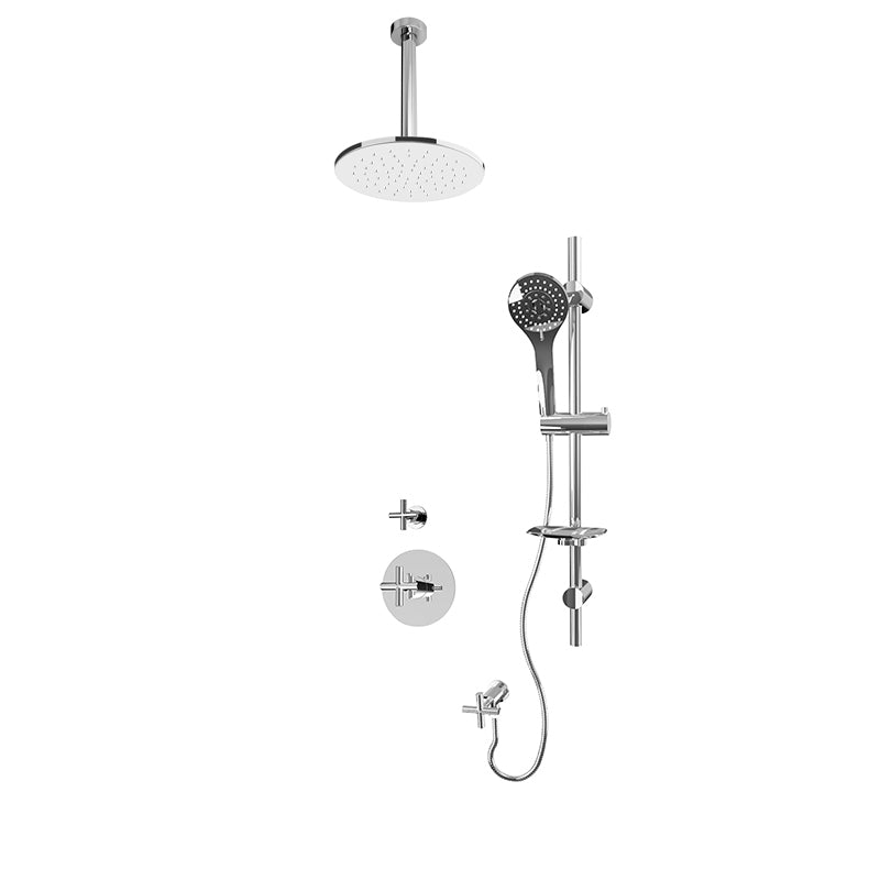 Rubi Alex Two Function 3/4" Thermostatic Shower System Chrome – RCAA1B10-11N-CC