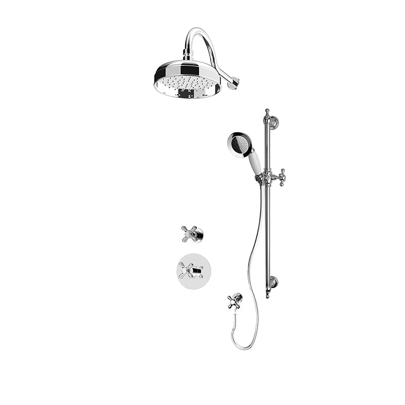 Rubi Jade Two Function 3/4" Thermostatic Shower System Chrome – RJA1B10-11N-CC
